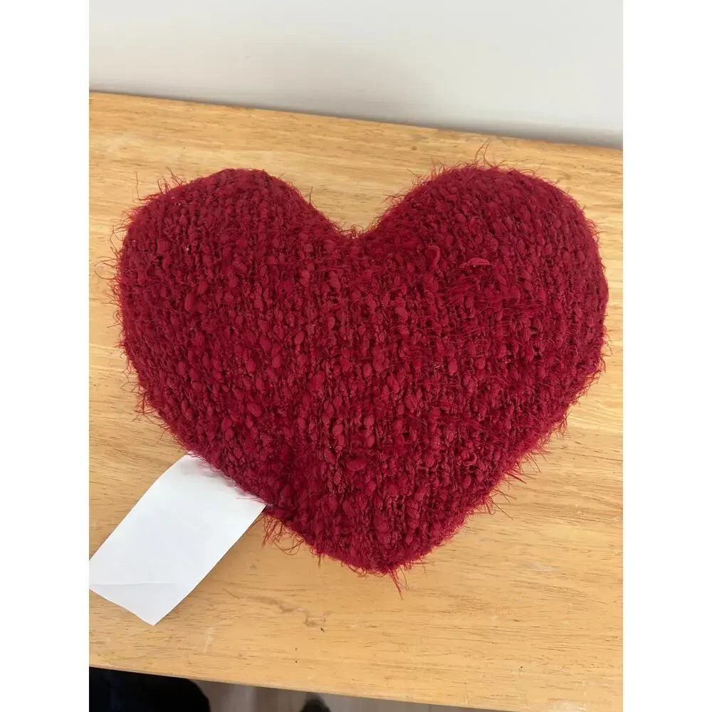 DEMDACO Weighted Giving Heart Cranberry Red - Plush Comfort Pillow